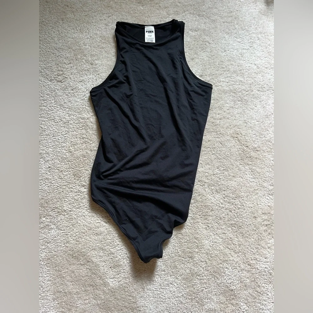 PINK Victoria's Secret Classic Black Kids Bodysuit Size Small
